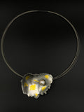 Modernist Pendant with 24K Gold Keum Boo and Freshwater Pearl