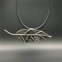 Leaf with Butterfly Eggs Necklace